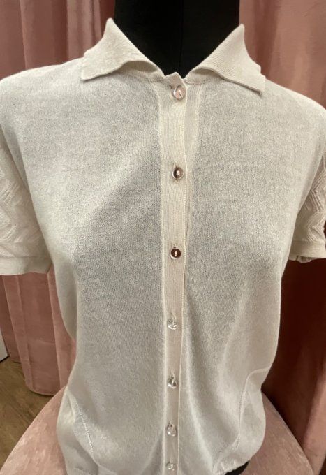 Top chemise TRUSSARDI en maille légère