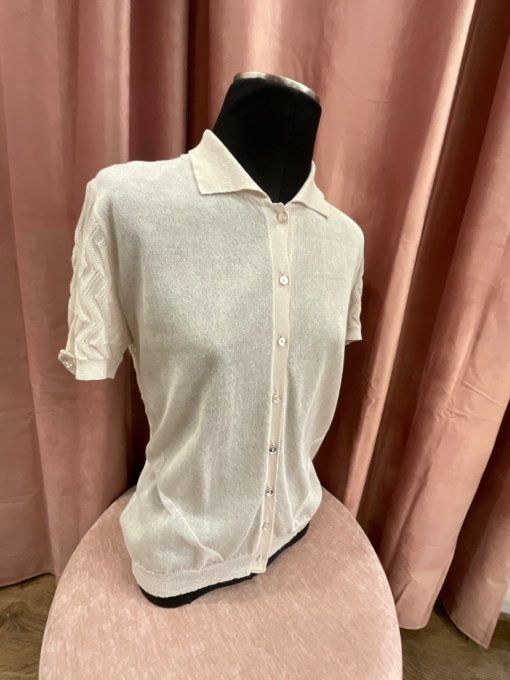 Top chemise TRUSSARDI en maille légère